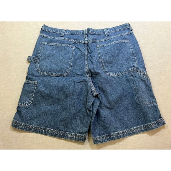 Cherokee Shorts Mens 46 Blue Denim Zip Pocketed Belted Button Men. - Picture 6 of 10